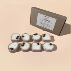8 velas de té "cappuccino"