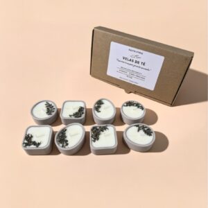 8 velas de té "cappuccino"